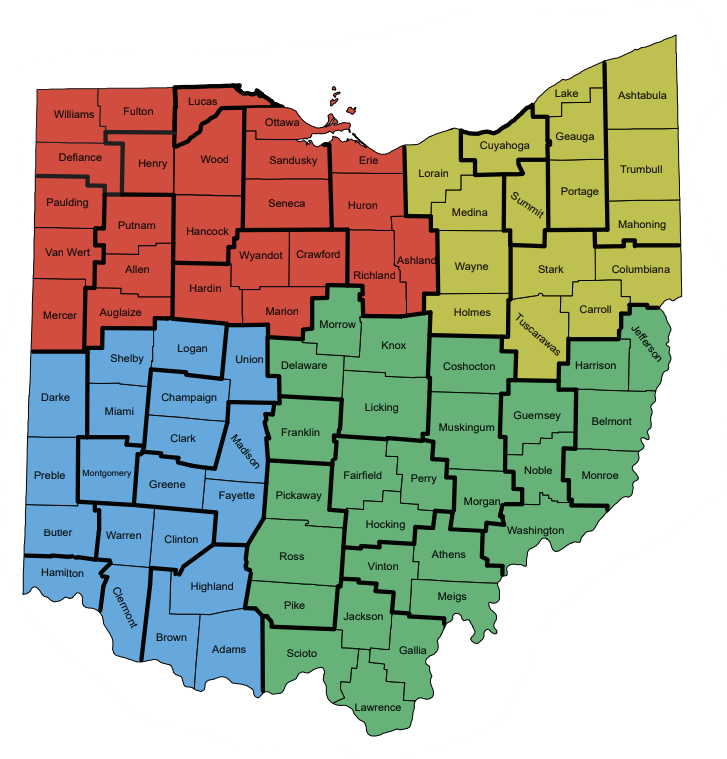 Ohio Cannabis Dispensary District Map